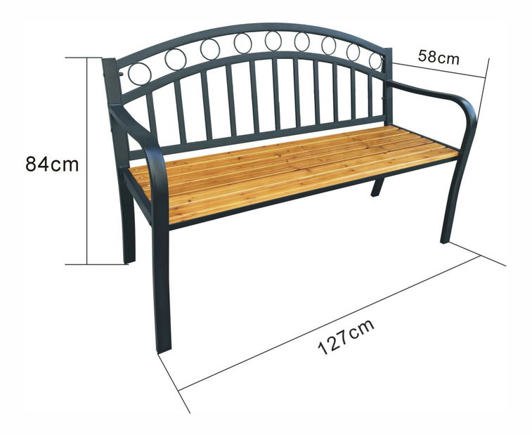 Zahradní lavička Arquetipo (černá)