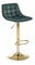 Barová židle Harriet (tmavě zelená + zlatá)