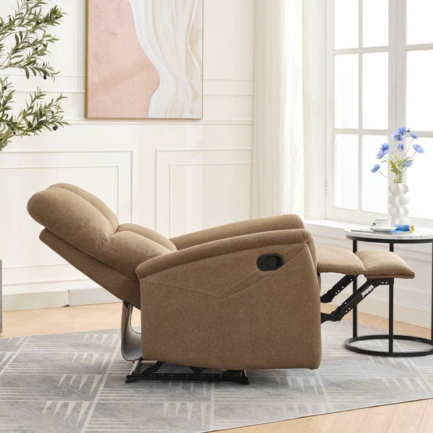 Polohovací křeslo Temor (hnědá)