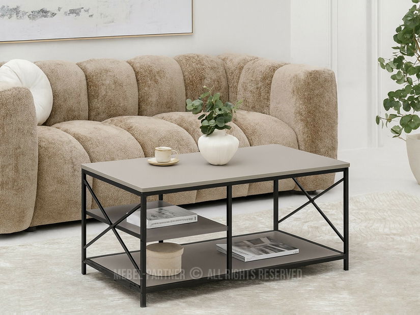 Konferenční stolek Jabalinas (béžová + černá)