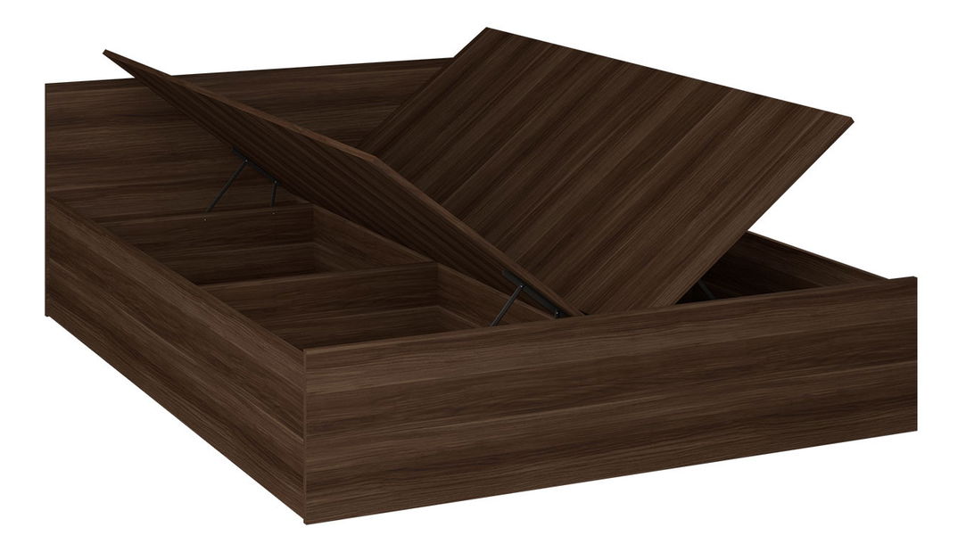 Manželská postel 140 cm Irvine I22 (jasan tmavý) (s roštem a úložným prostorem)