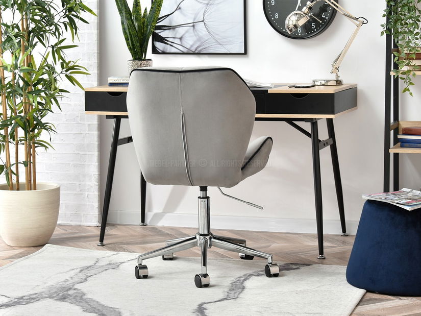 Křeslo Velma M (šedá + chromová)