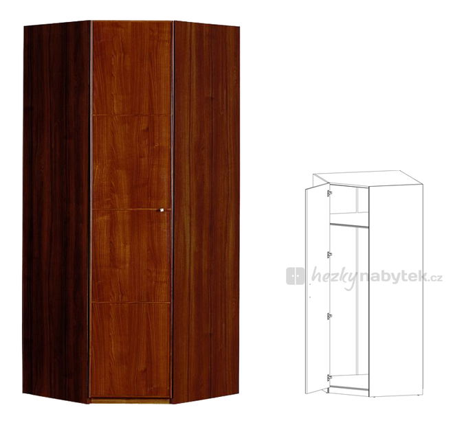 Rohová šatní skříň BRW FANTAZJA