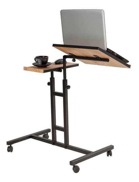 PC stolek Gaudius (Borovice antlantic + Černá)