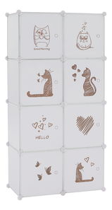 Dětská modulární skříň Atlanta (bílá + hnědá)