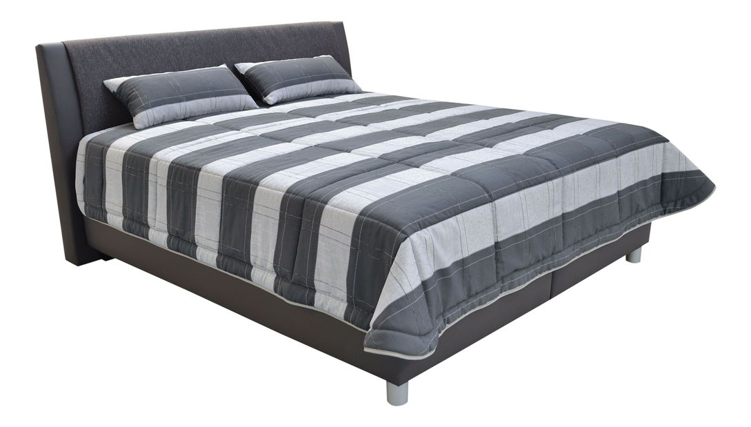 Manželská postel 180 cm Blanář Taranto (šedá) (s roštem a matrací IVANA PLUS)