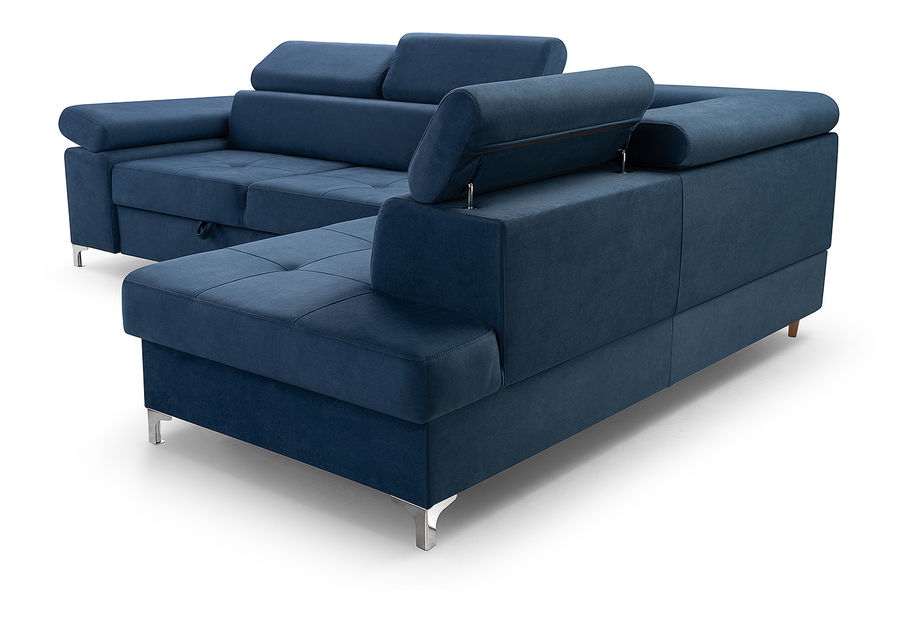 Rohová sedací souprava Madeira (tmavě modrá) (P)
