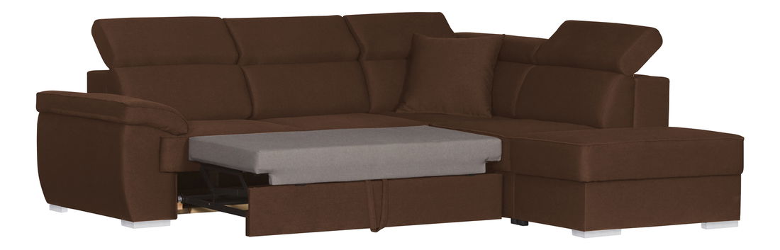 Rohová sedací souprava BRW Queen 2F.E.RECBK hnědá (P)