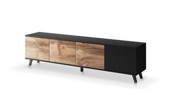 TV stolek Remali (černá + dub wotan)