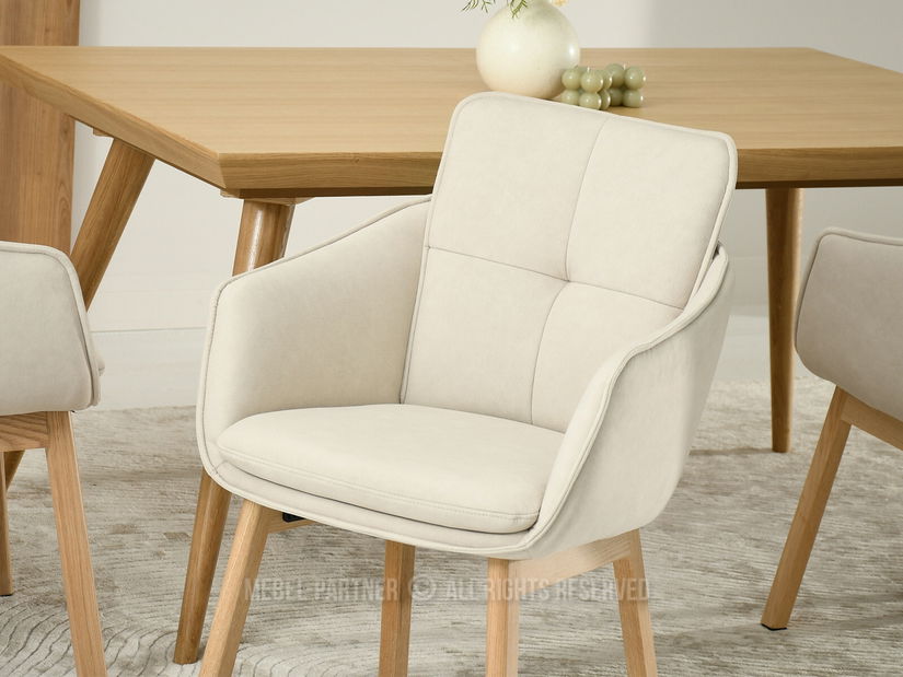 Jídelní židle Minimas (béžová + dub)