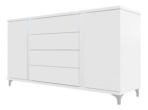 Komoda Aurelius 180 AR04 (bílá + lesk bílý)