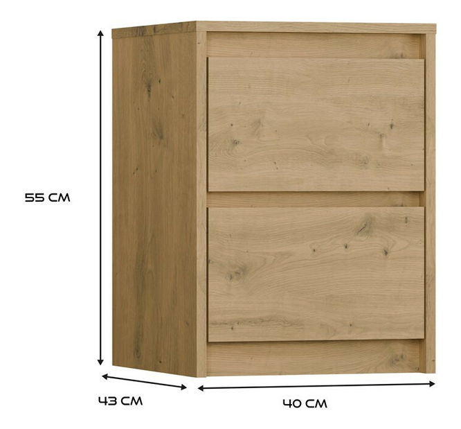 Noční stolek Kentero 1 (dub artisan)