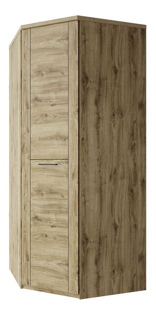 Rohová šatní skříň DORIS (dub navarra)