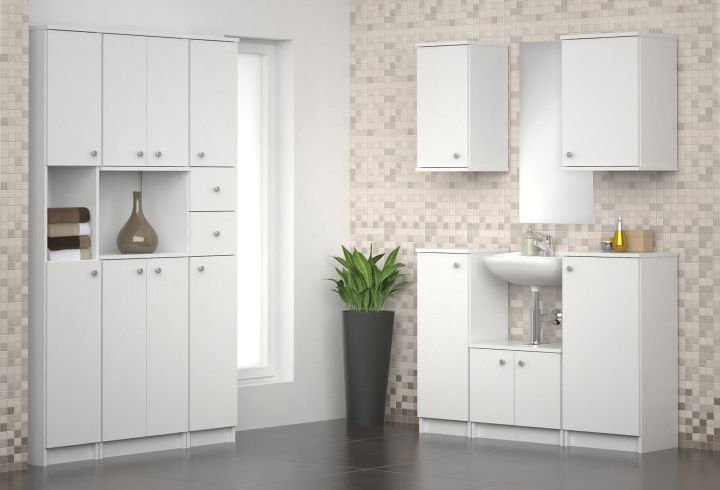 Koupelnová skříňka pod umyvadlo Tarika Si02 2D bílá