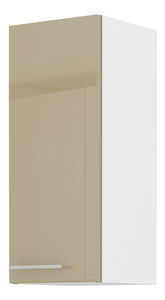 Horní kuchyňská skříňka Lavera 30 G 72 1F (bílá + lesk cappucino)