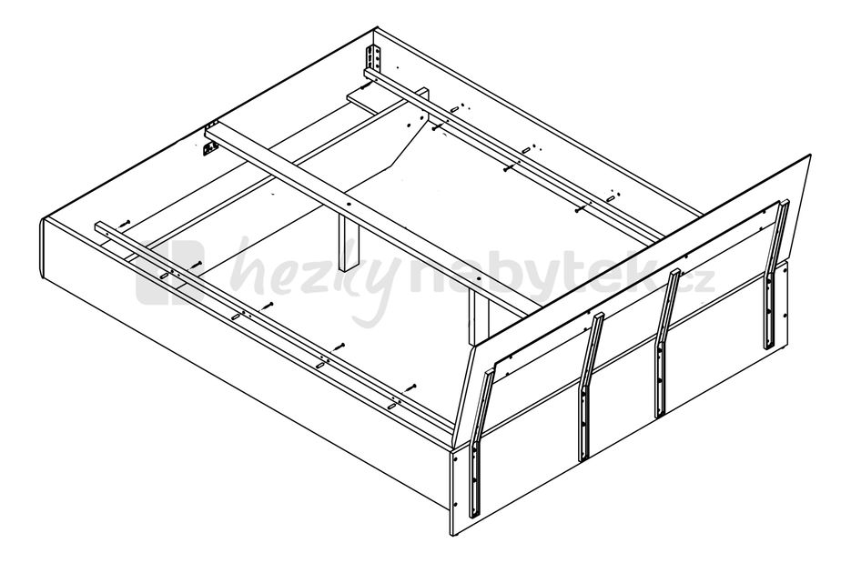Manželská postel 160 cm BRW Azteca LOZ/160