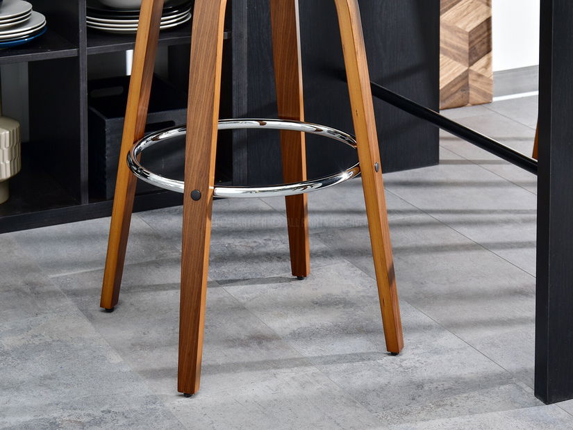 Židle Haime (oříšková + chromová)