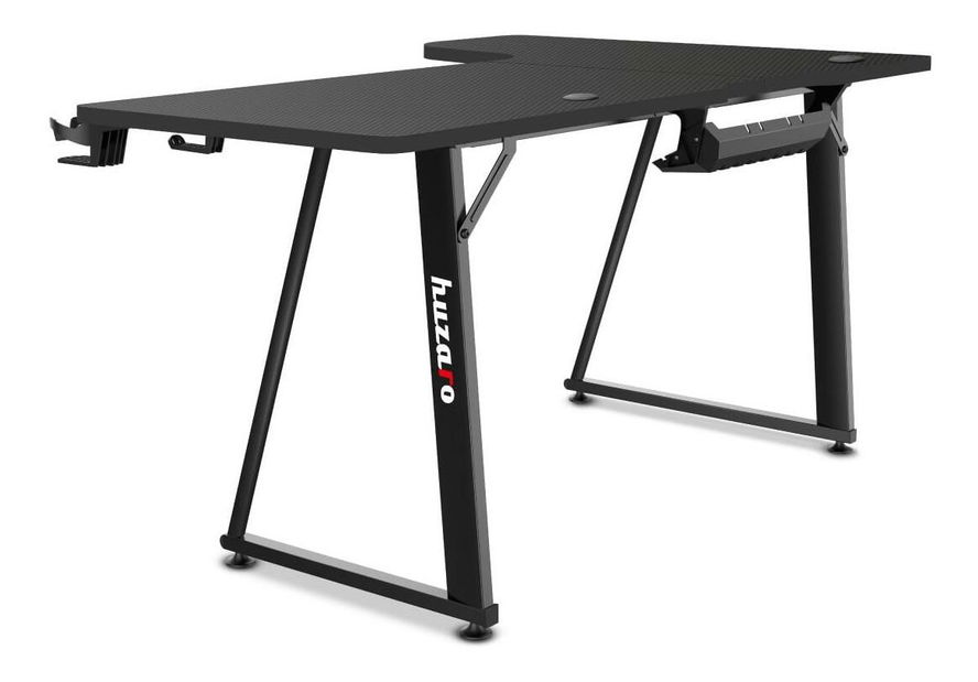 Rohový PC stolek Hyperion 7.7 (černá)