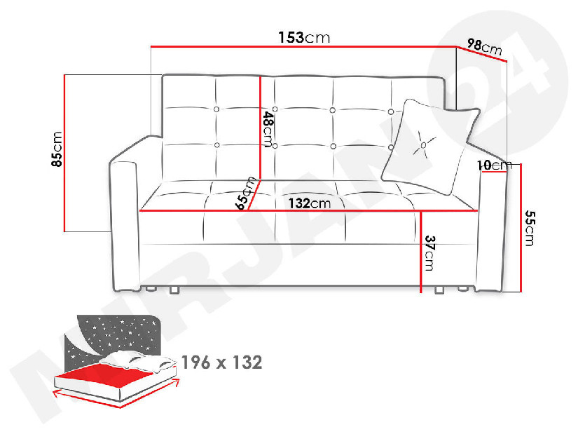 Rozkladací pohovka Clivia Lux III *výprodej