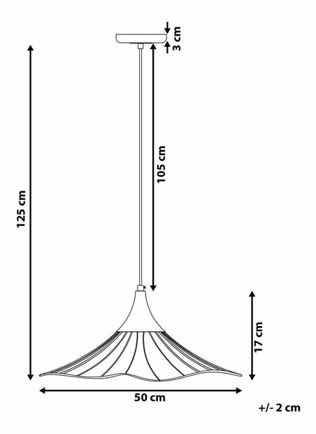 Závěsná lampa Mare (měděná)