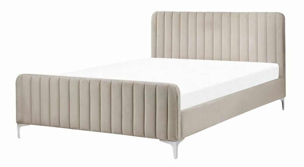 Čalouněná postel 140x200 cm Laraine (světle šedá) (s roštem)