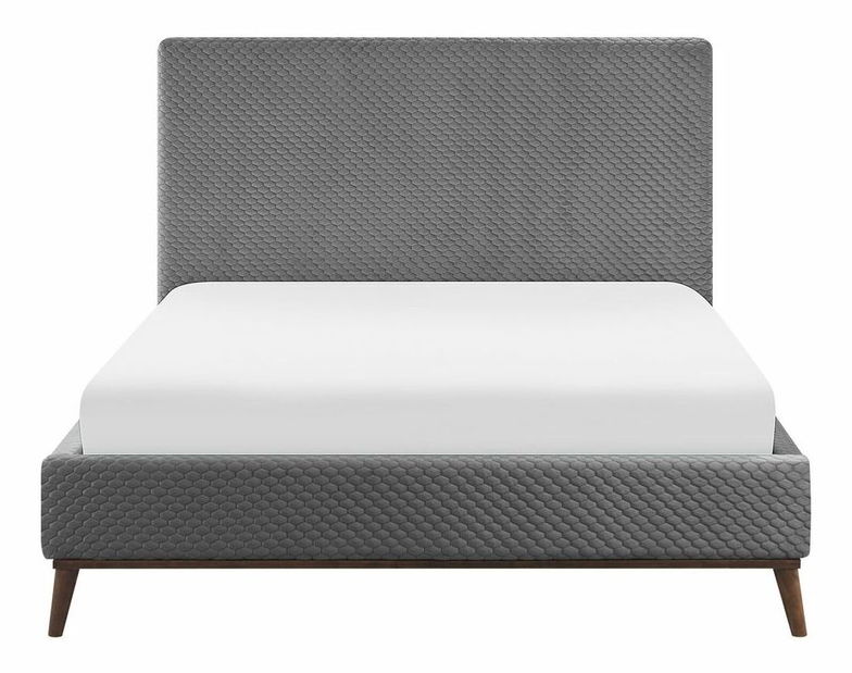 Manželská postel 140 cm BARON (s roštem) (světle šedá)