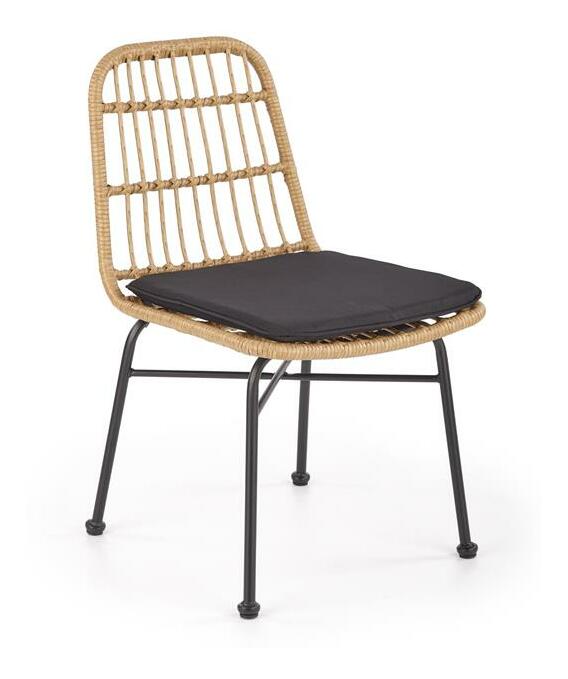 Ratanová židle Katharine (přírodní + černá)