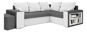 Rohová sedací souprava Dawn P (bílá + šedá) (P)