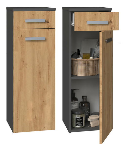 Koupelnová skříňka Neltossa 17 (antracit + dub artisan)