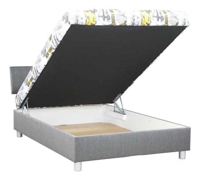 Jednolůžková postel 120 cm Blanář Skate (šedá) (s roštem a matrací)