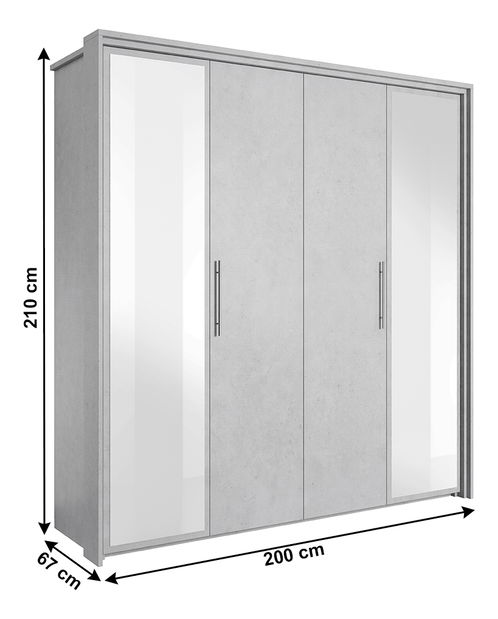 Ložnice Atalen (šedý beton)