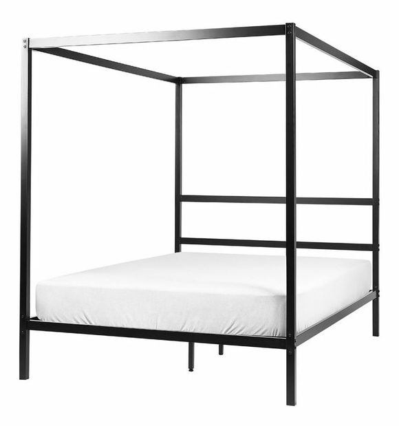 Manželská postel 140 cm Lesta (černá)