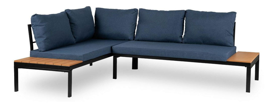 Zahradní set Necasario (námořnická modrá + černá) (pro 4 osoby)