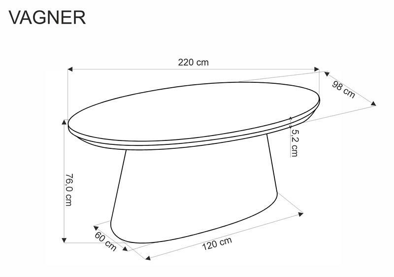 Jídelní stůl Vaner (ořech) (pro 8 a více osob)