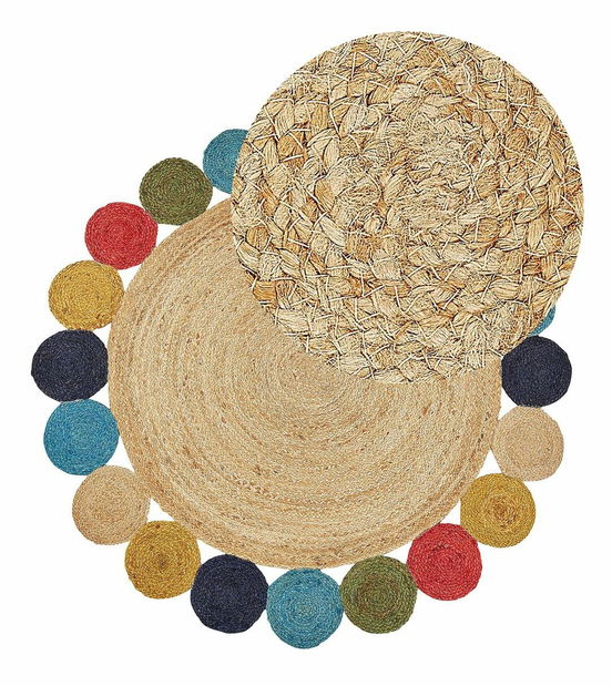 Koberec ⌀ 140 cm Voszat (vícebarevný)