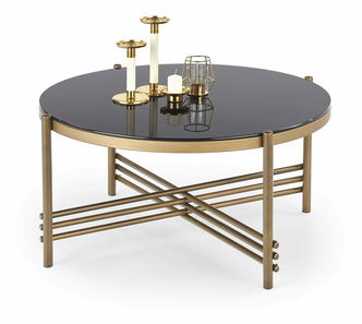 Konferenční stolek Inge (černá + zlatá)