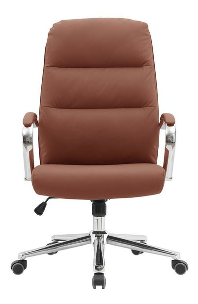 Kancelářské křeslo Adonyx (hnědá camel + chrom)