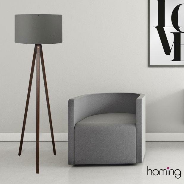 Stojanová lampa Amorekko 3 (šedá + hnědá)