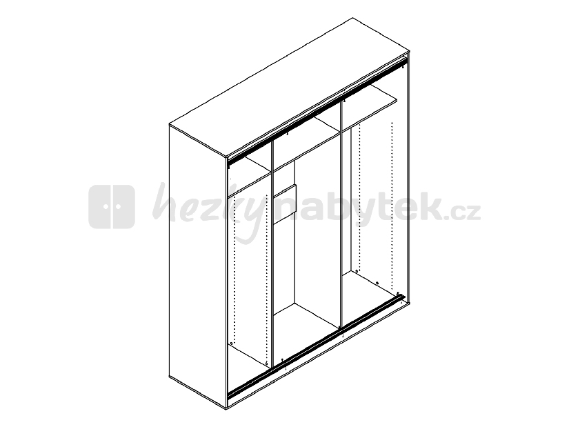 Šatní skříň BRW F19 SZF2D/200