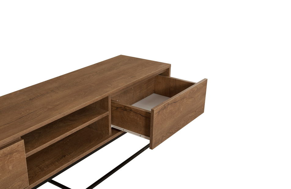 Sada nábytku do obývacího pokoje Laxi 7 (ořech + černá)