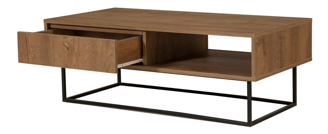 Souprava nábytku do obývacího pokoje Laxi 3 (ořech + černá)