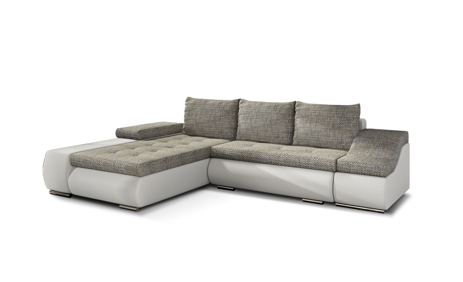 Rohová sedací souprava Onetta (béžová + bílá) (L)