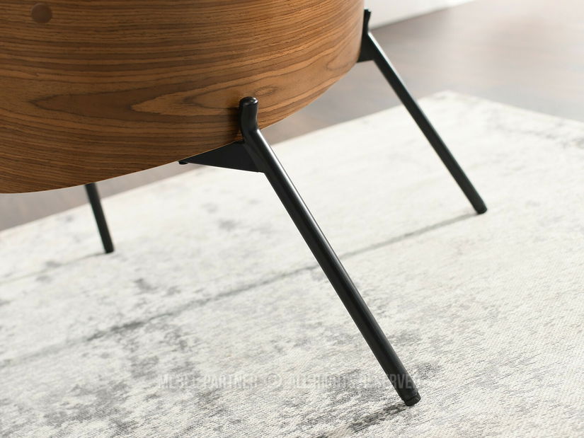 Designové křeslo Antienos (béžová + černá)