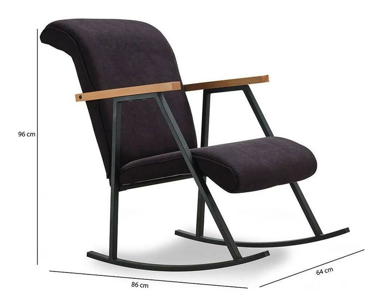 Houpací křeslo Yoko (černá)