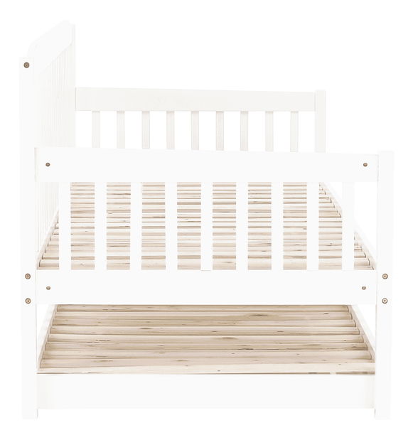 Dětská rozkládací postel 90 cm Pazzan (bílá) (s roštem)