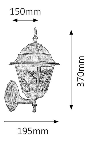 Venkovní svítidlo Monaco 8182 (antická zlatá)