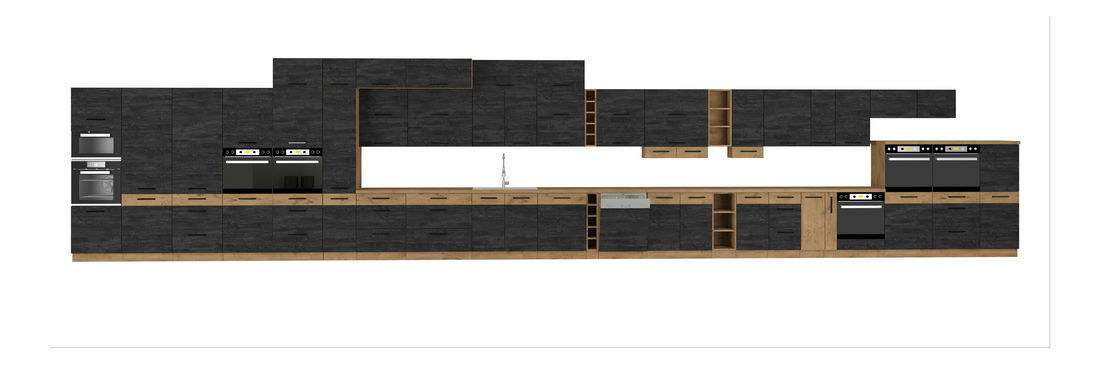 Dolní kuchyňská skříňka Virion 60 DPS 145 3S BB (dub lancelot + tmavé dřevo) *výprodej