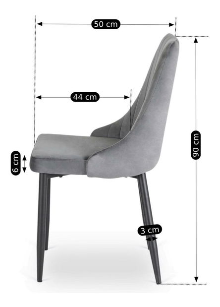 Jídelní židle Boquete (šedá)