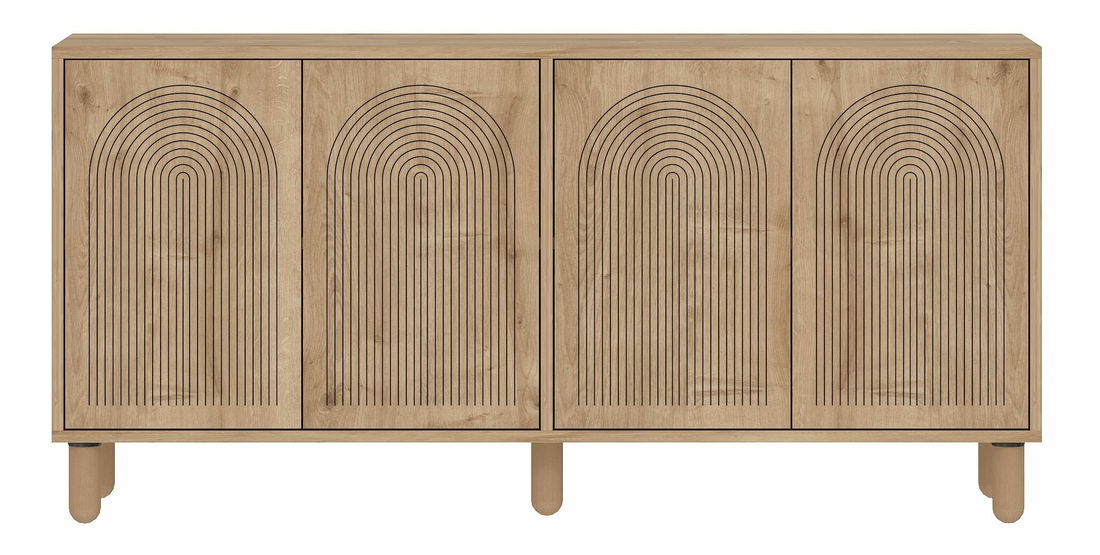 Set 3ks. příručních stolků Lilia (dub safírový + bílá)