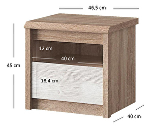 Noční stolek Soledad (dub sonoma)